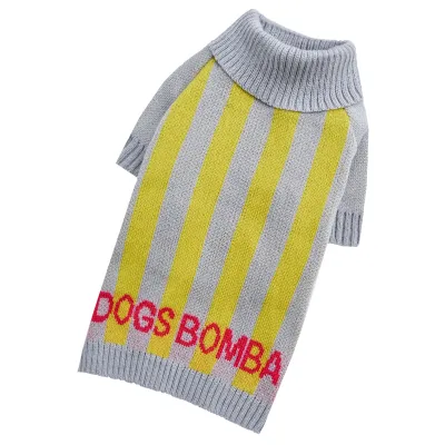 Свитер вязаный Dogs Bomba серый