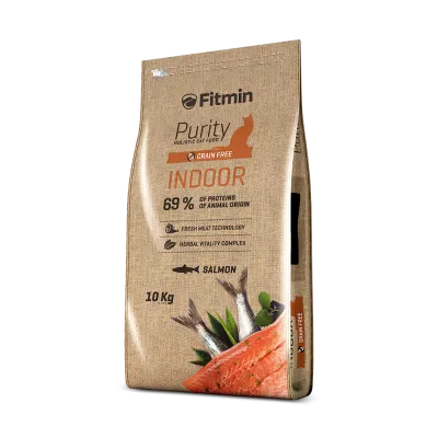 Корм для кошек Fitmin cat Purity Indoor с лососем и рыбой, 1,5 кг