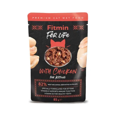 Влажный корм для котят, курица, 85 г, FFL cat pouch Kitten Chicken