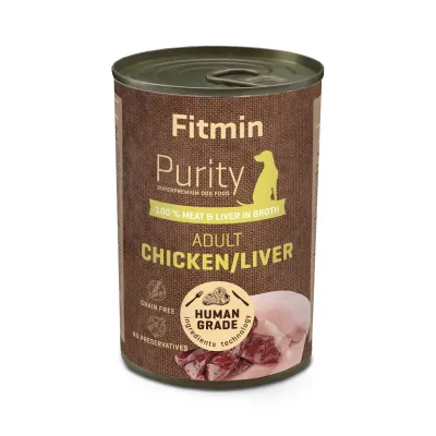 Влажный корм для собак Fitmin dog Purity tin chicken with liver, 400 г