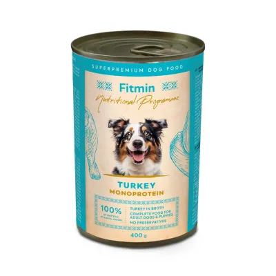 Fitmin NP консерва с индейкой 400 г (для собак и щенков)