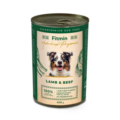 Fitmin NP консерва с ягненком и говядиной 400 г (для собак)