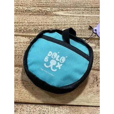 Дорожня поїлка для собак і котів Dolo Box складна на змійці, 2 миски, блакитна
