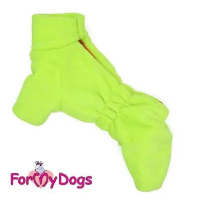 Зимовий комбінезон для собак For My Dogs «Велюрова Зимова Піжама» лимонний