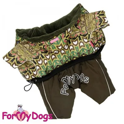 Зимовий комбінезон для собак For My Dogs "Хакі" зелений