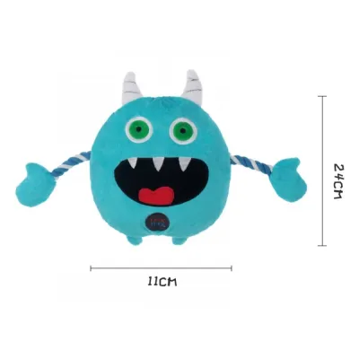 Игрушка для собак Charming Toy Monster Series монстр с канатами и пищалкой 24cm голубой