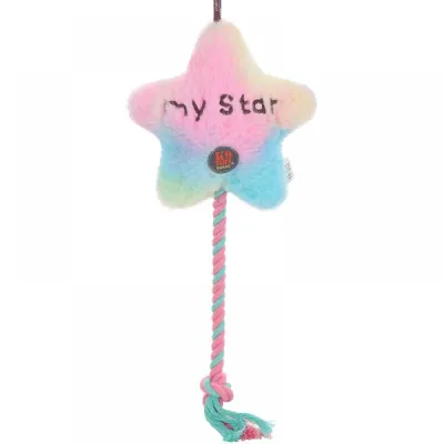 Игрушка для собак плюшевая Charming Toy DREAM STARS Звездочка с пищалкой и канатом 17*40cm