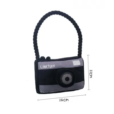 Игрушка для собак Charming Toy TRAVEL ФОТОКАМЕРА плюшевая с пищалкой и канатом 18*16 см