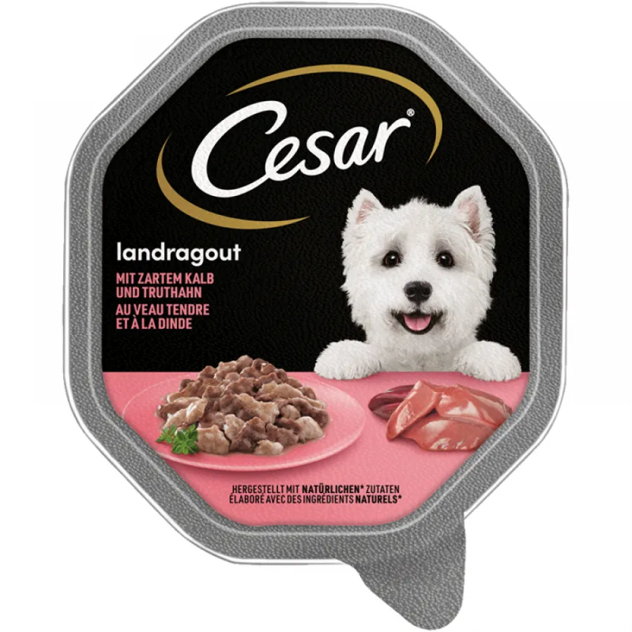 Консервы для собак CESAR Паштет "Classic" с нежной телятиной и птицей 150г — фото 1