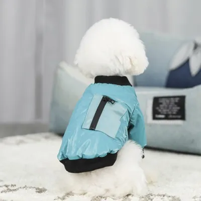 Куртка для собак Cheepet перламутрова без капюшона, зелена