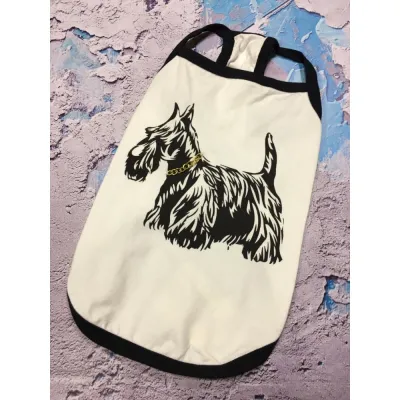 Майка для великих собак Dog Dog «Терьєр» біла