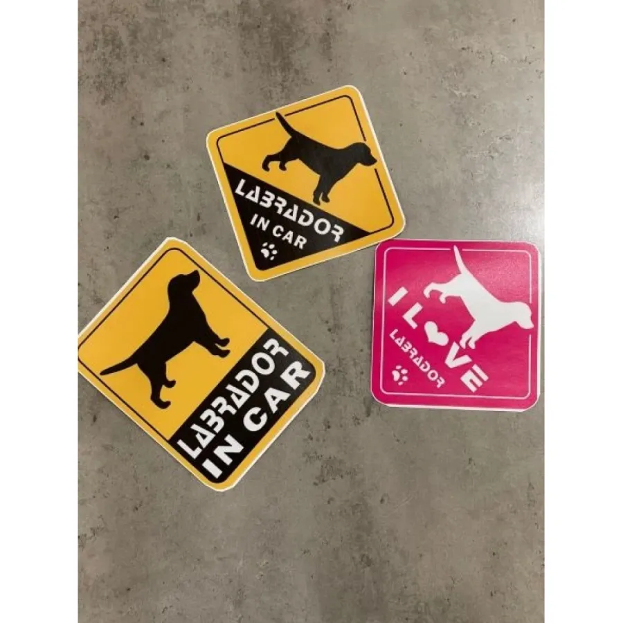 Наклейка на авто Lovabledog «Я люблю лабрадора» 3 шт — фото 1