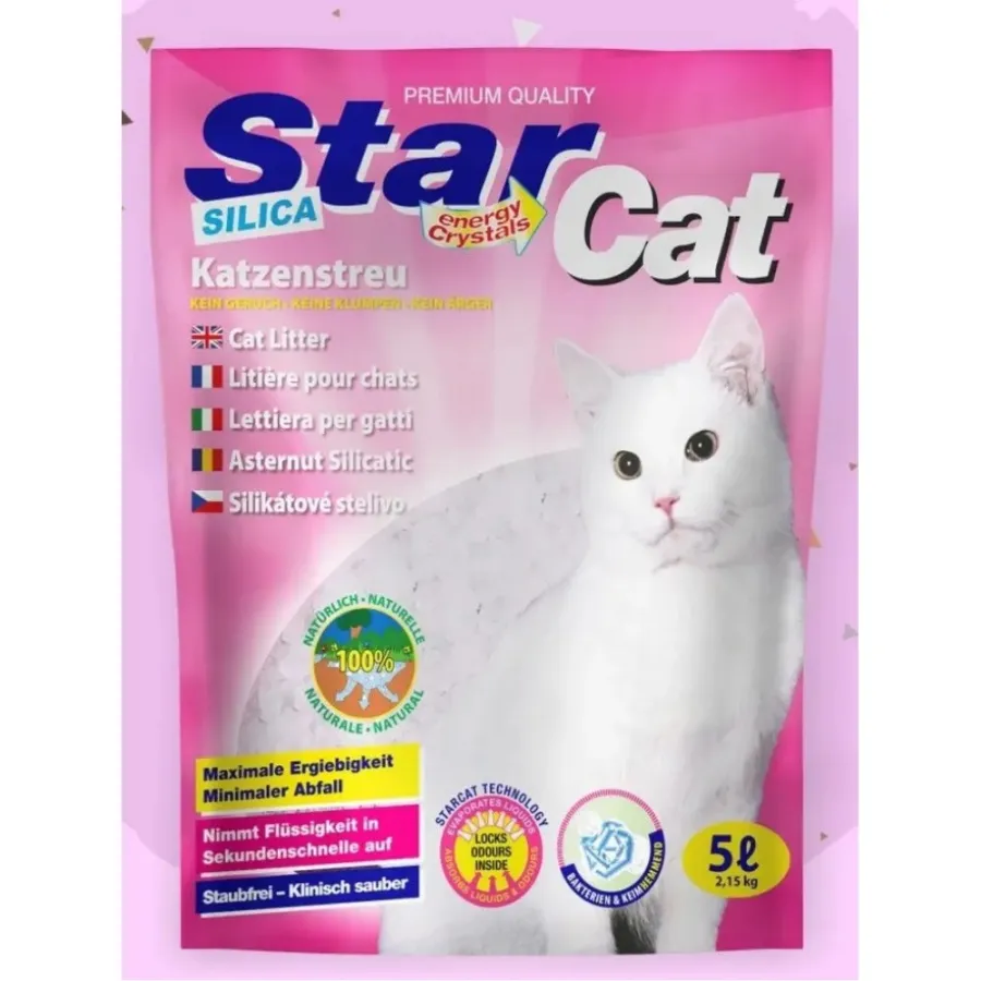 Силіконовий наповнювач для котячого туалету SILISA GEL POWER STAR CAT 3,8 л — фото 1