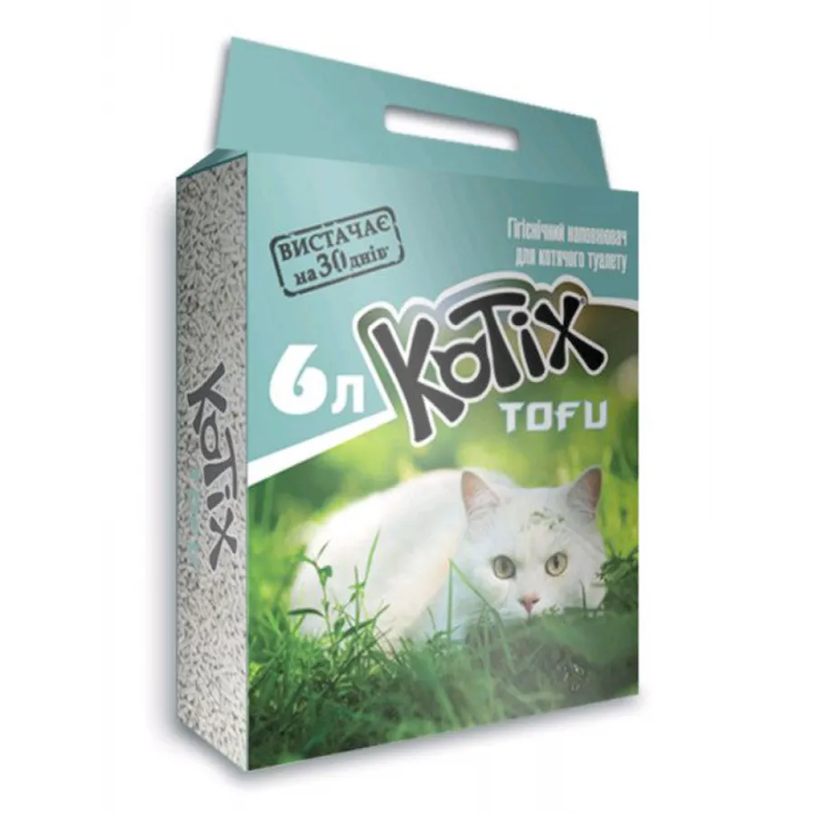 Наполнитель для кошачих туалетов KOTIX TOFU Классичный 6L — фото 1