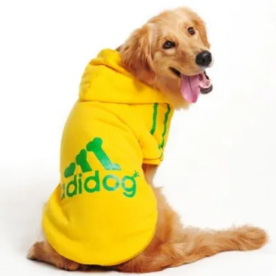Толстовка для собак Multibrand "ADIDOG" жовта