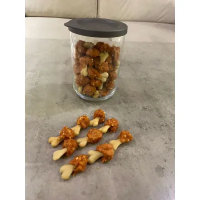 Лакомство для собак "Крестьянские Сладости" кальциевая косточка с курицей и рисом 3,5