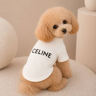 Футболка для собак і котів Celine біла