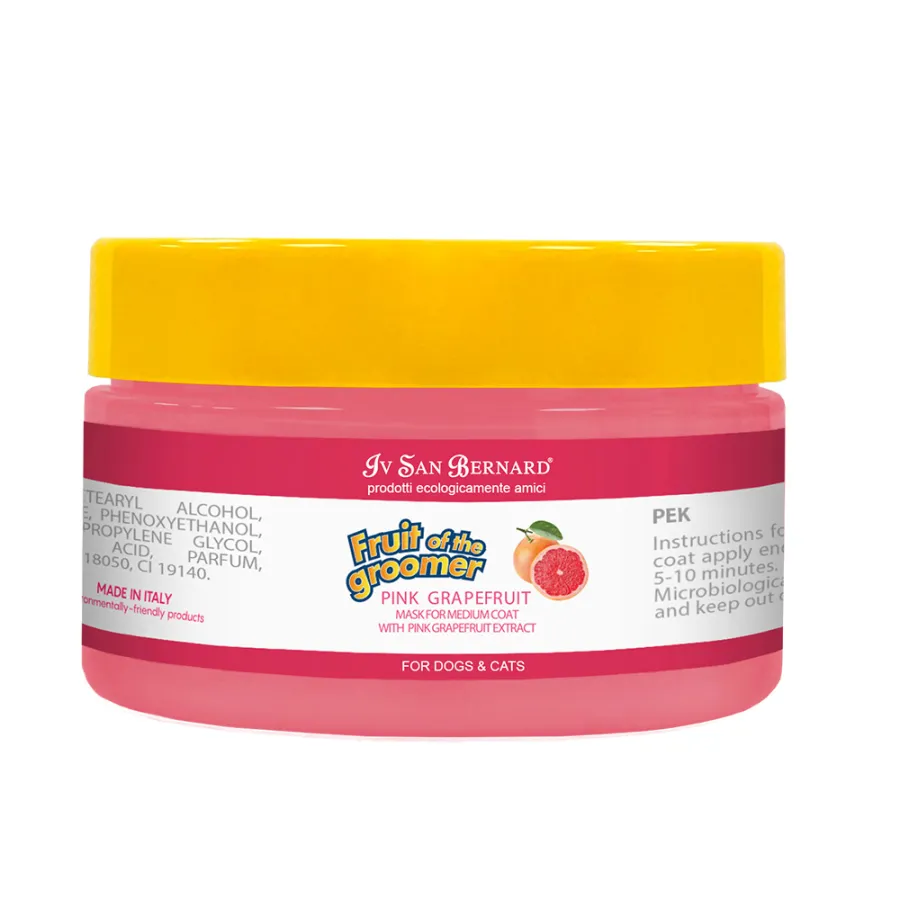 Iv San Bernard Fruit Of The Groomer маска Pink Grapefruit для середньої шерсті, з грейпфрутом і вітаміном В6, 100 мл — фото 1