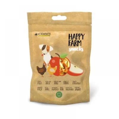 Лакомства для собак мясные HAPPY FARM курица с яблоком, 80гр