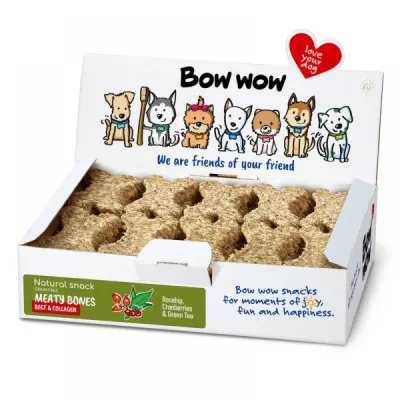 Ласощі для собак Bow wow натуральні кісточки з яловичиною і колагеном