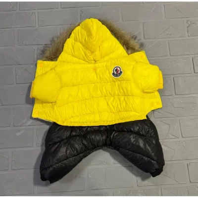 Зимовий комбінезон для собак MONCLER, жовтий