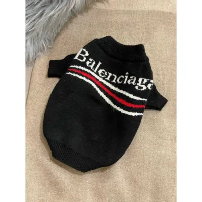 Светр для собак BALENCIAGA Хвиля біло-червона, чорний