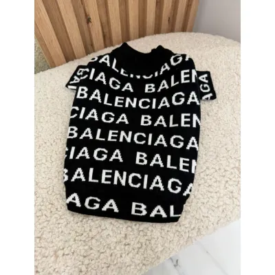 Светр для собак BALENCIAGA великі друковані літери, чорний