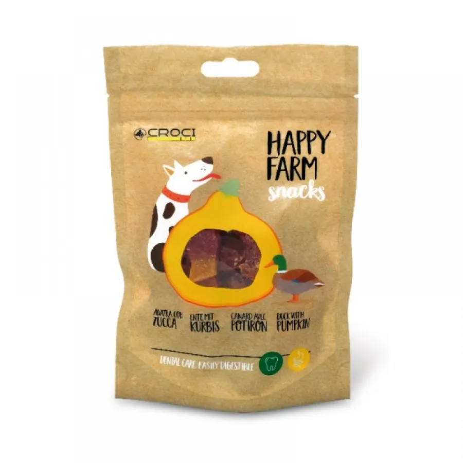 Лакомства для собак мясные HAPPY FARM тыква с уткой, 80гр — фото 1