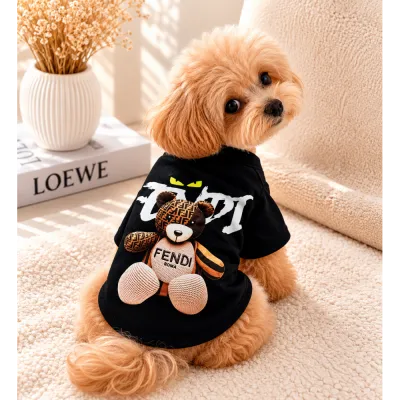 Футболка для собак и кошек Fendi Teddy Bear Black