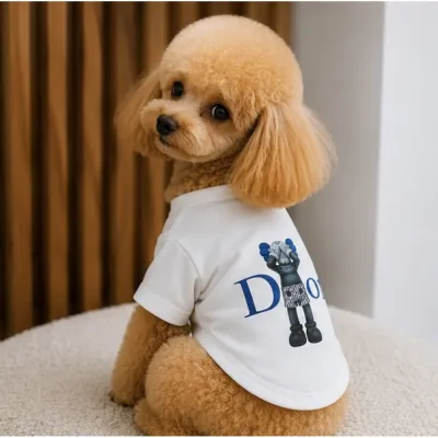 Футболка для собак Dior Kaws White