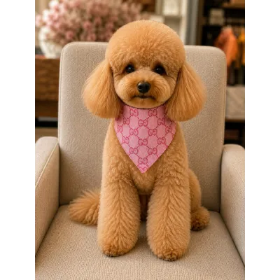 Бандана для собак и кошек Gucci GG Pink | Розовый аксессуар для питомцев