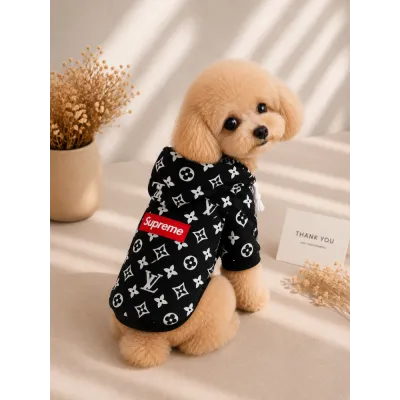 Худи для собак Louis Vuitton x Supreme