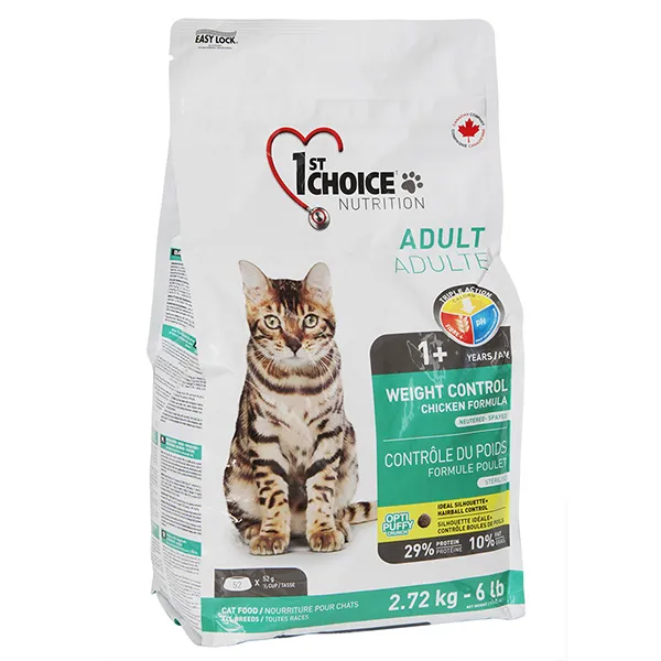 Сухой диетический корм для кошек Weight Control, 1st Choice Adult — фото 1