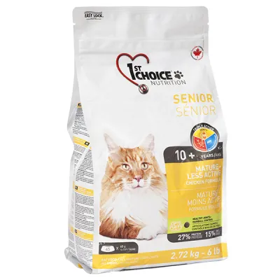Сухой корм для пожилых кошек, малоактивных, 1st Choice Senior Mature Less Aktiv