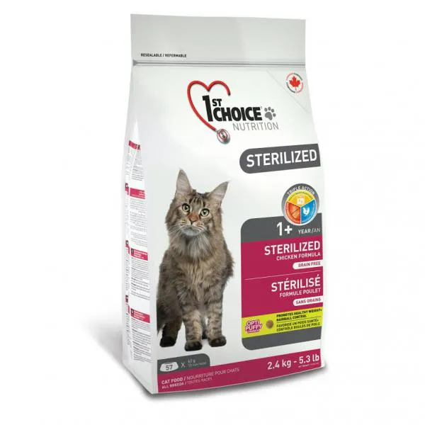 1st Choice Sterilized Chicken ФЕСТ ЧОЙС СТЕРИЛАЙЗИД КУРКА сухий дієтичний беззерновий корм для стерилізованих котів — фото 1