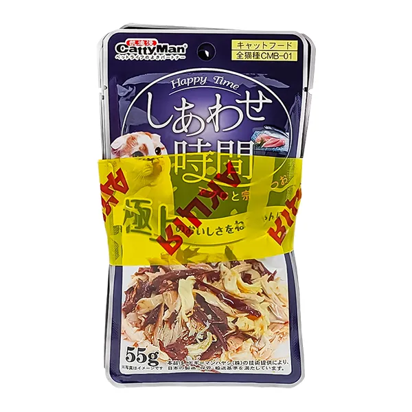 Набор влажного корма для котов в желе 4х55 г CattyMan Tuna Chicken Bonito — фото 1