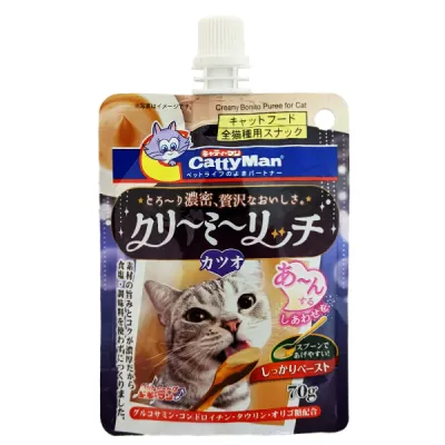Лакомство для котов крем-пюре с макрелью, CattyMan Creamy Bonito Puree