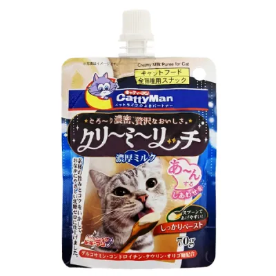 Лакомство для котов крем-пюре с молоком, CattyMan Creamy Milk