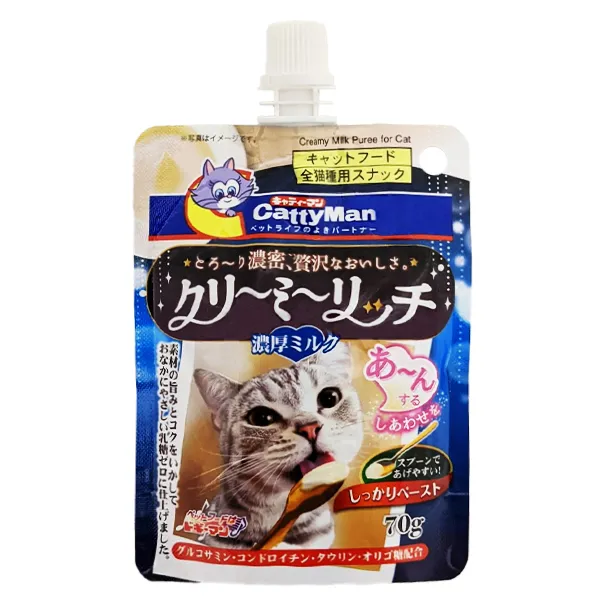 Лакомство для котов крем-пюре с молоком, CattyMan Creamy Milk — фото 1