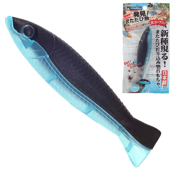 Жевательная игрушка для котов с кошачьей мятой, CattyMan Fish Blue — фото 1