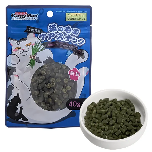 CattyMan Hairball Care Bonito&Tuna Bits функціональні ласощі для котів — фото 1