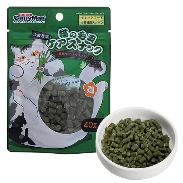 CattyMan Hairball Care Chicken Bits функціональні ласощі для котів — фото 1