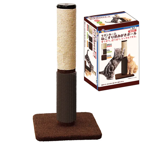 Когтеточка-столбик с массажной щеткой CattyMan Scratcher Massage Poll — фото 1
