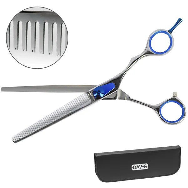 Davis Extreme Edge BLUE Thinning филировочные ножницы для стрижки собак — фото 1