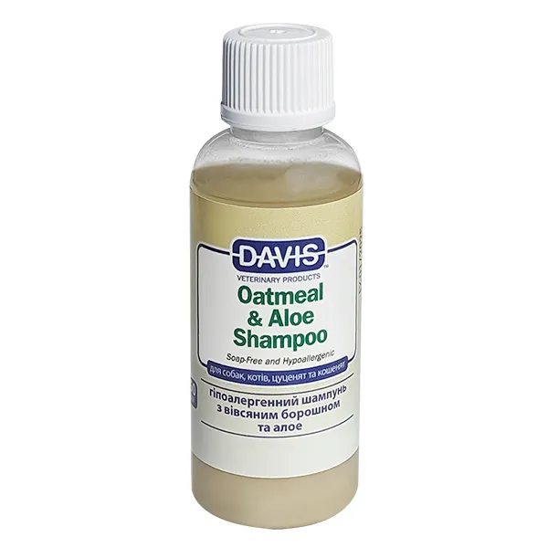 Davis Oatmeal & Aloe Shampoo ДЕВІС ВІВСЯНЕ БОРОШНО З АЛОЕ гіпоалергенний шампунь для собак і котів, концентрат — фото 1