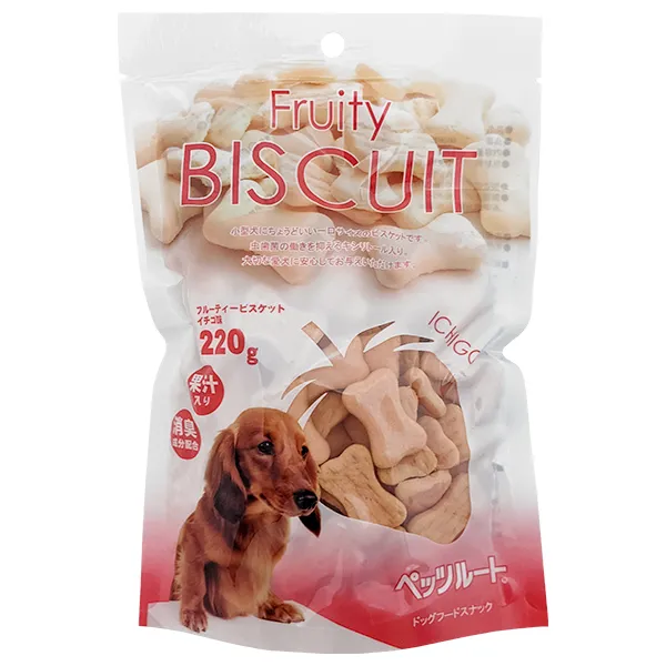 DoggyMan Biscuit Strawberry ДОГГІМЕН БІСКВІТ ПОЛУНИЦЯ фруктове печиво, ласощі для собак — фото 1