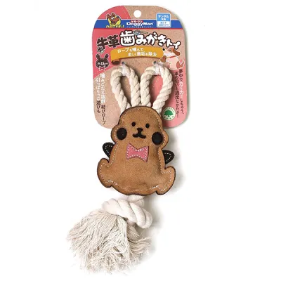 Игрушка для собак кожаный кролик с канатом DoggyMan Leather Rabbit with Rope