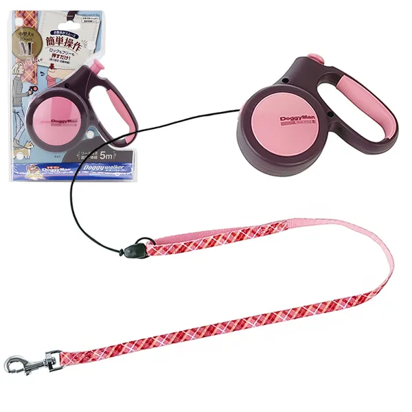 DoggyMan Retractable Lead Trad Style ДОГГІМЕН ДОГГІ ВОЛКЕР повідець рулетка для собак до 20кг, трос 5м — фото 1