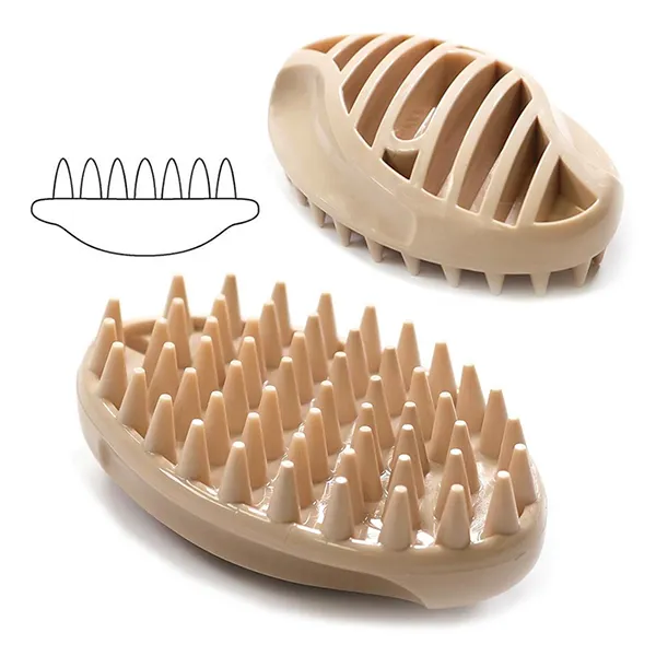DoggyMan Rubber Brush силиконовая щетка для собак и кошек с короткой шерстью — фото 1