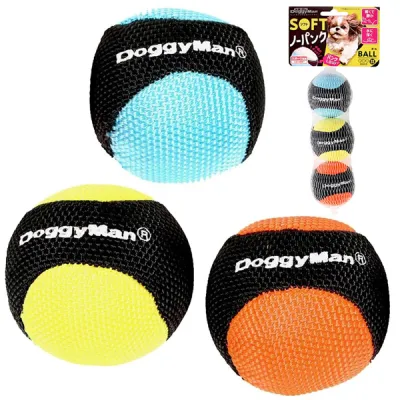 DoggyMan Soft Ball мягкий мяч с наполнителем игрушка для собак, набор 3 шт
